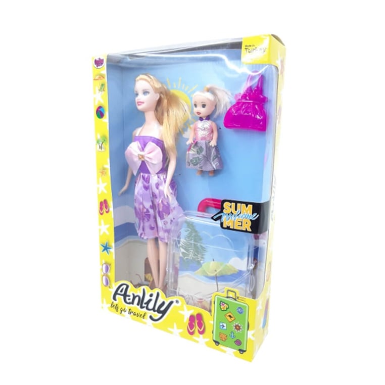 Oyuncak Anlily Bavullu Bebek